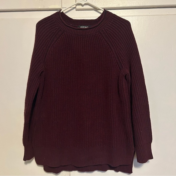 Eileen Fisher Black & Maroon Sweater - Picture 1 of 5